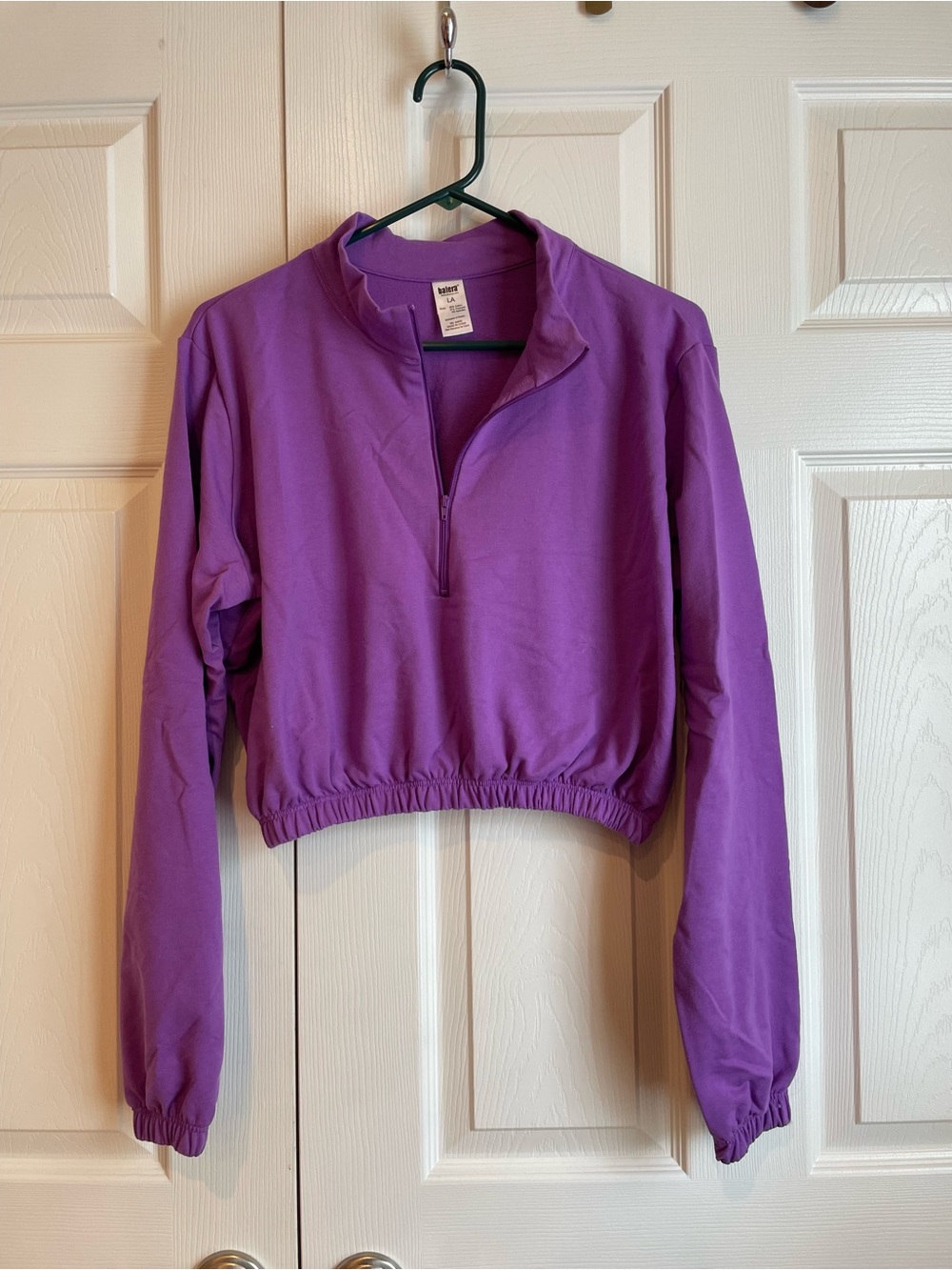 Weissman French terry cropped pullover